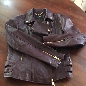 Maroon Leather Jacket